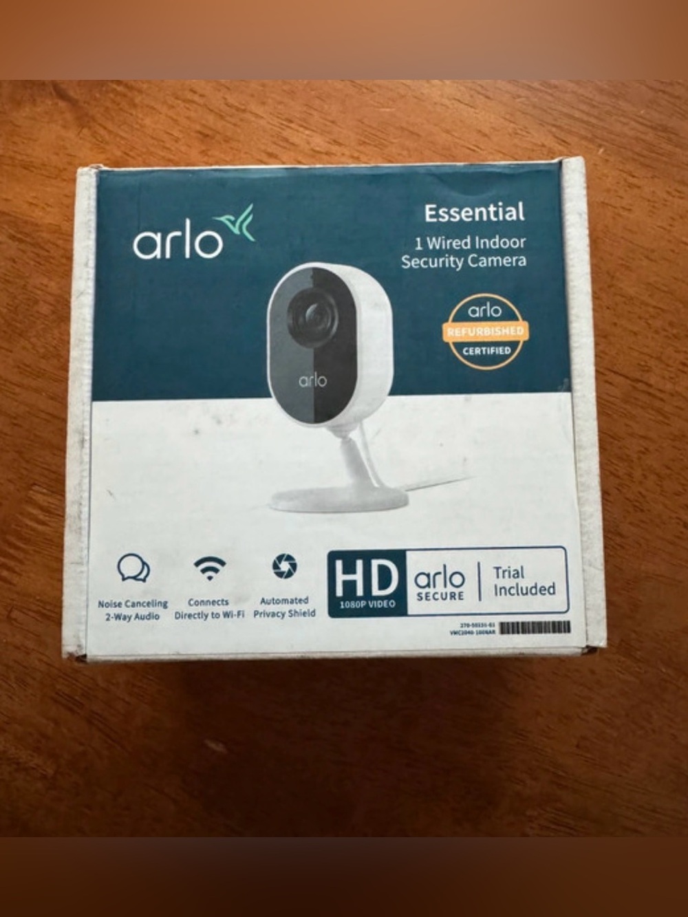Arlo Essential Wired Indoor Security Camera - White